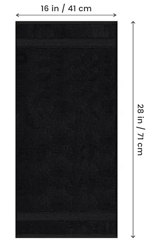 Utopia Towels ▫️ Toalhas de mão 41 cm x 71 cm - Embalagem de 6 (preto) 2