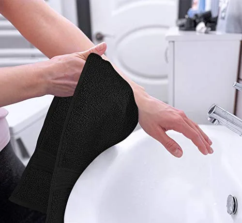 Utopia Towels ▫️ Toalhas de mão 41 cm x 71 cm - Embalagem de 6 (preto) 3