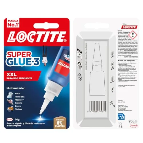 Loctite ▫️ Super Glue-3 XXL, Cola Instantânea Transparente, 20 g 2
