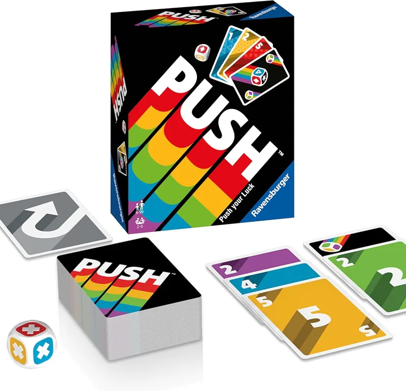 Ravensburger ▫️ Ravenburger - Push, jogo de cartas para toda a família, 8+ anos