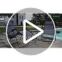 VOUNOT ▫️ ® Conjunto de 2 espreguiçadeiras dobráveis multiposição para jardim, cadeira reclinável com gravidade zero, com suporte para bebidas e encosto de cabeça removível, carga máxima de 120 kg, azul 7