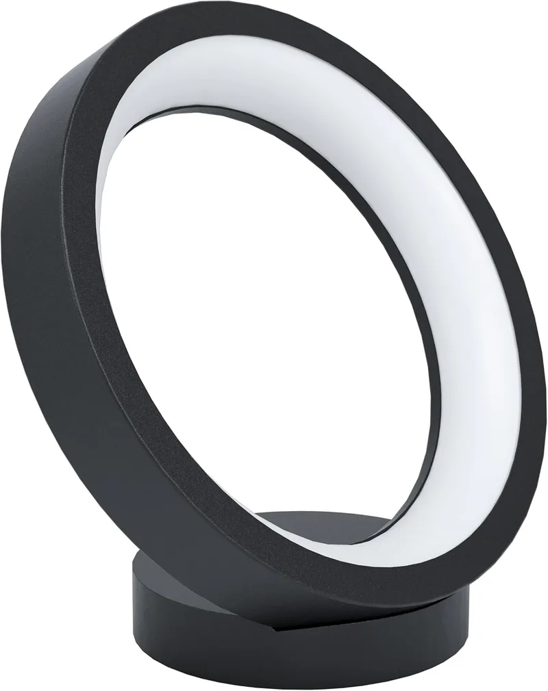 Eglo ▫️ Lâmpada de mesa Connect LED Marghera-C, 1 luz, candeeiro de cabeceira | em aço e plástico, nas cores preto e branco, regulação da temperatura da cor (quente, neutra, fria), RGB, intensidade regulável