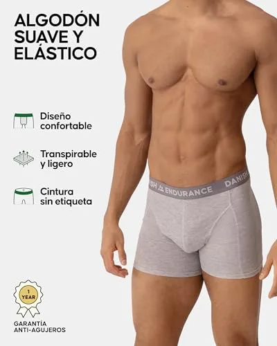 DANISH ENDURANCE ▫️ Cuecas boxer para homem, algodão, roupa interior, embalagem de 6 peças 2