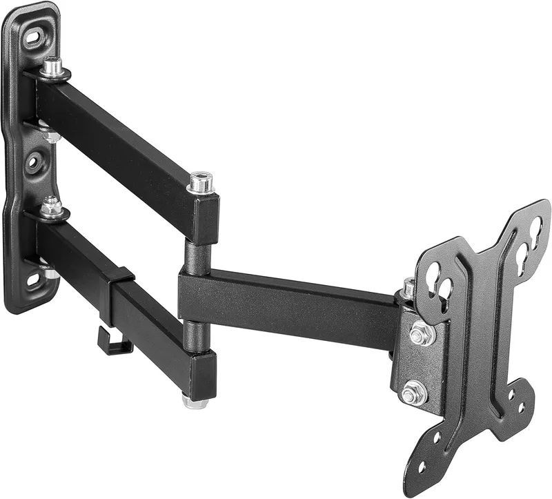 RICOO ▫️ Suporte de parede giratório e inclinável para monitor e televisor de 13-30" (33-76 cm) S7911 Suporte universal suspenso para televisores LED/LCD com padrão VESA 75x75 e 100x100
