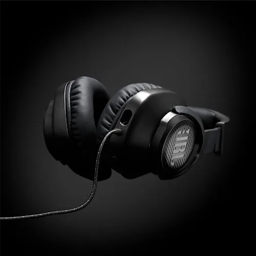 JBL ▫️ Quantum 100: Auscultadores para gamers com som QuantumSOUND, microfone Boom, design leve, confortável e apelativo, compatíveis com várias plataformas, na cor preta 6