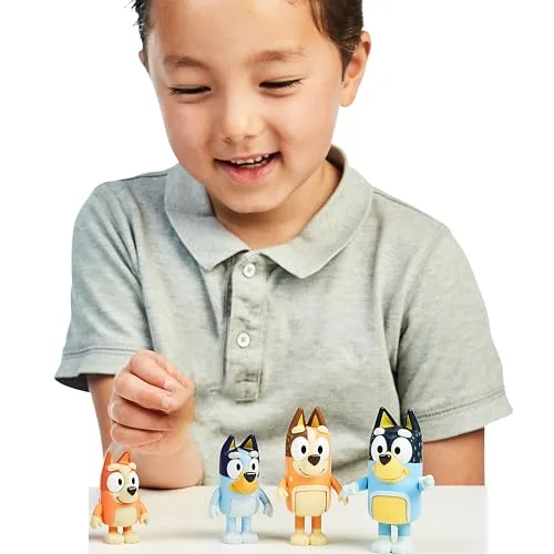 Bluey ▫️ Conjunto de 4 figuras da família, figuras com 6,3-7,6 cm 2