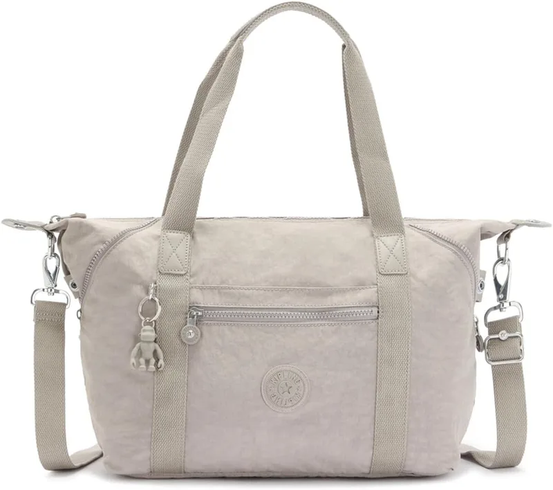 Kipling ▫️ Art: Bolsa de mão grande e leve, com fecho de correr e alça ajustável