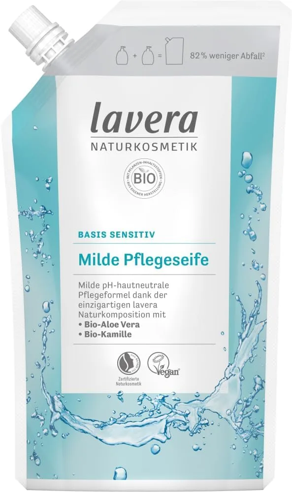 lavera ▫️ Recarga de sabonete suave «Basis Sensitiv» (500 ml)