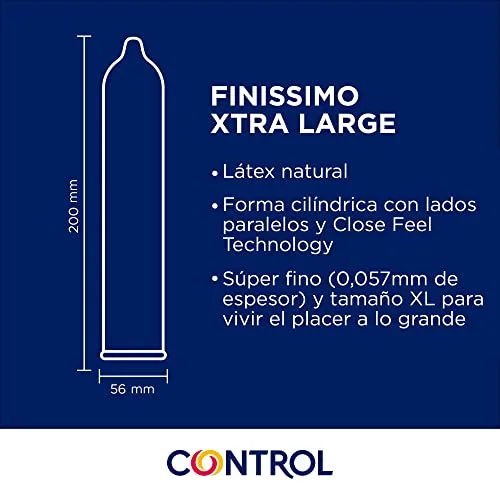 CONTROL ▫️ Finissimo XL – Preservativos Superfinos de 0,05 mm, Tamanho XL, em Látex Natural – 12 preservativos 6