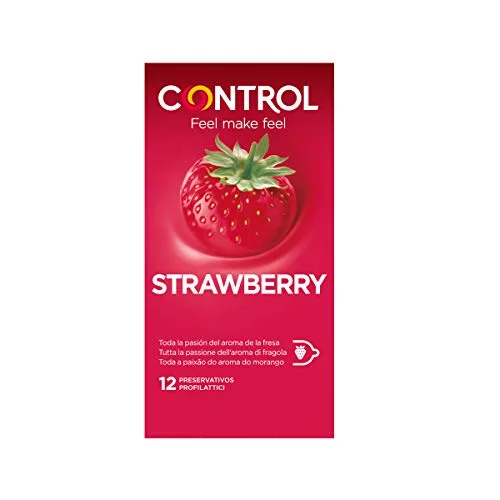 CONTROL ▫️ Strawberry – Preservativos com aroma a morango, em látex natural – 12 preservativos 2