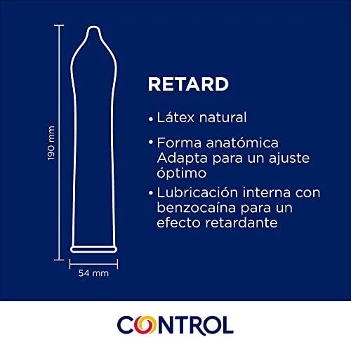 CONTROL ▫️ Retard – Preservativos de látex natural com lubrificante interior – 24 preservativos 6