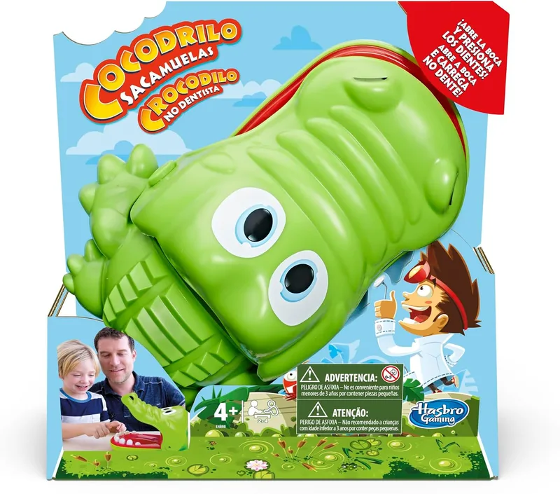Hasbro Gaming ▫️ Crocodile Dentist, Jogo para crianças a partir dos 4 anos, Multicolorido
