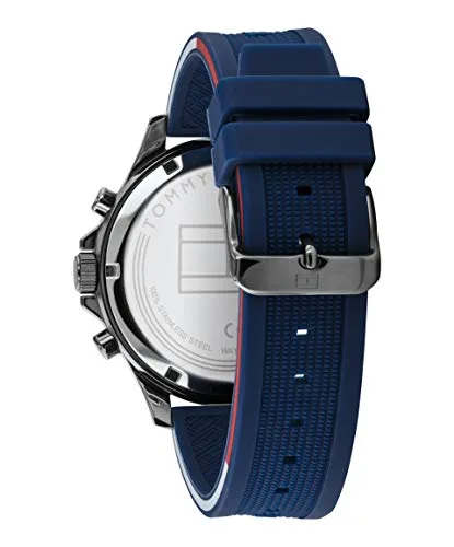 Tommy Hilfiger ▫️ Relógio analógico multifunções de quartzo para homem, com bracelete em silicone azul-marinho - 1791721 3