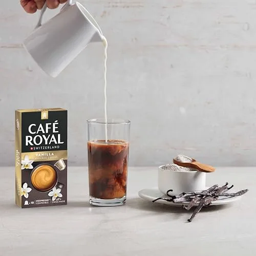 Café Royal ▫️ com sabor a baunilha - Cápsulas para máquina de café Nespresso (100 unidades, intensidade 4/10, certificação UTZ, 10 unidades) 7