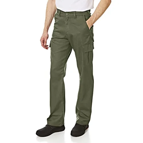 Lee Cooper ▫️ LCPNT205 Calças cargo clássicas de trabalho com vários bolsos, fáceis de cuidar e resistentes, para homem 4