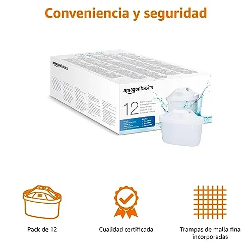 Amazon Basics ▫️ Cartuchos filtrantes de água adequados e compatíveis com todos os produtos BRITA, incluindo PerfectFit e jarros, embalagem de 12 3
