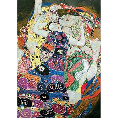 Educa ▫️ Conjunto com 2 puzzles de 1000 peças para adultos | Série Art Collection, 2 puzzles de 1000 peças, «O Beijo» e «A Virgem», de Gustav Klimt (18488) 3