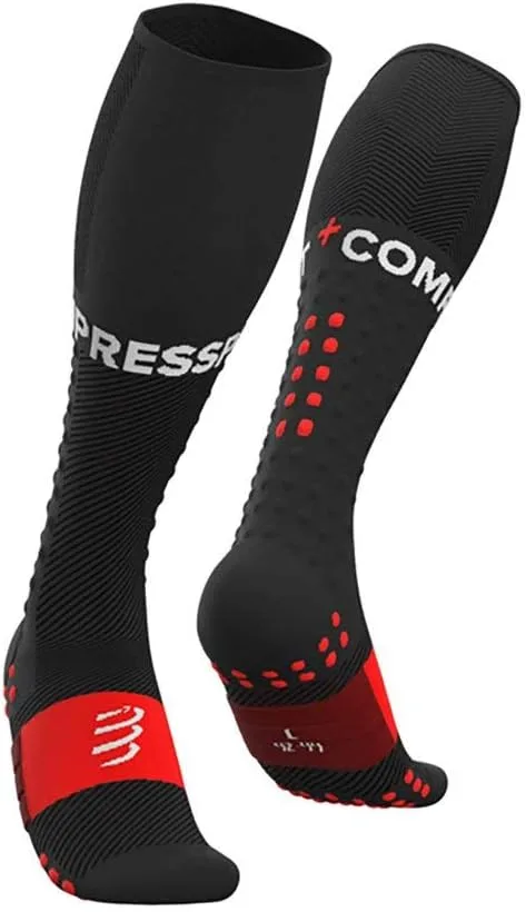 COMPRESSPORT ▫️ Full Socks Run – Meias de compressão – Apoio muscular – Corrida e triatlo para treino e competição – Unissexo – Adultos