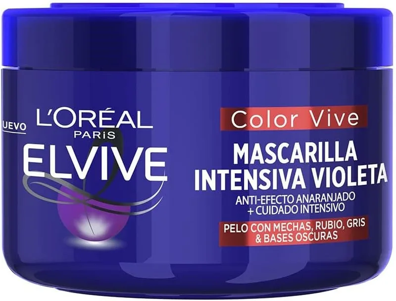 L'Oreal Paris ▫️ L'Oréal Paris Elvive Color Vive Máscara Intensiva Violeta Matizadora, para cabelos com bases escuras, madeixas ou descoloridos, 250 ml