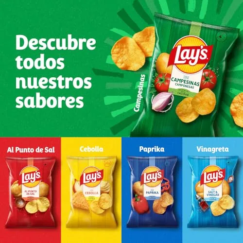 Lay's ▫️ Campesinas, Batatas fritas provenientes de culturas sustentáveis com sabores vegetais, Produto para aperitivo, embalagem individual, 150 g 5