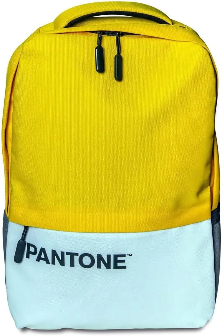 Pantone ▫️ Mochila Celly PTBK102Y XL, compatível com portáteis até 15,6 polegadas, porta USB, resistente à água e ao rasgo, cor amarela