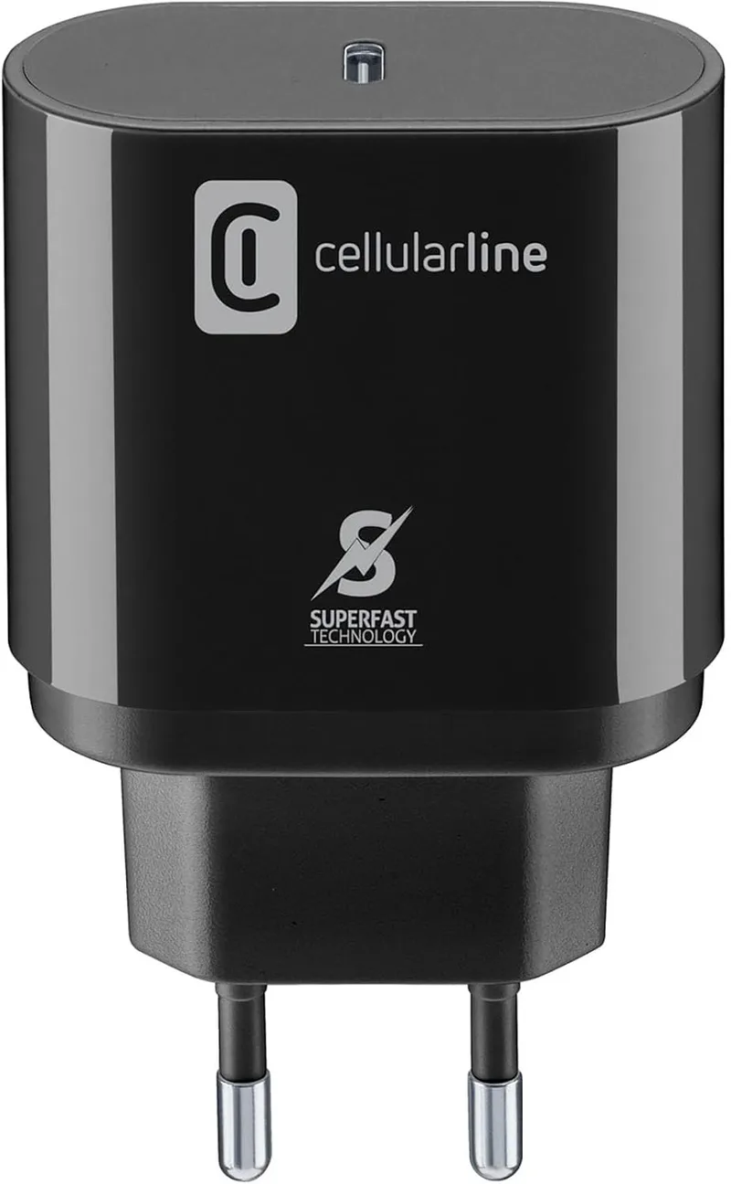 cellularline ▫️ Carregadores de rede | Carregador de rede USB-C Super Fast Charge PD 25 W