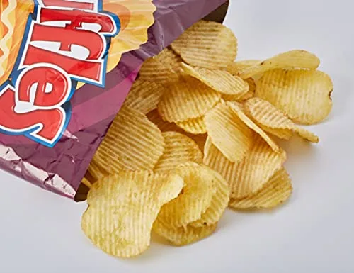 Ruffles ▫️ Jamón, Batatas fritas com sabor a presunto, Produto de aperitivo, embalagem individual, 150 g 3