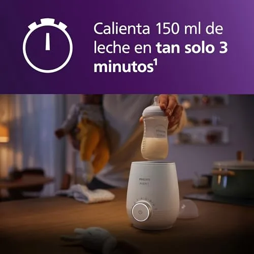 AVENT ▫️ Philips Premium Aquecedor de biberões rápido — Controlo inteligente da temperatura, aquece uniformemente sem pontos quentes, sistema de banho-maria com qualidade hospitalar, SCF358/00 2