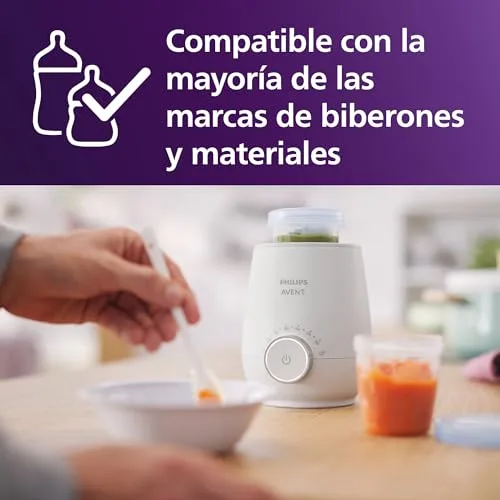 AVENT ▫️ Philips Premium Aquecedor de biberões rápido — Controlo inteligente da temperatura, aquece uniformemente sem pontos quentes, sistema de banho-maria com qualidade hospitalar, SCF358/00 6