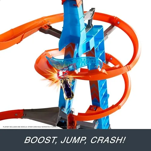 Hot Wheels ▫️ Sky Crash Tower: Pista e carro de brincar 4