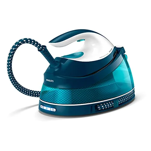 PHILIPS ▫️ PerfectCare - Ferro de engomar compacto OptimalTEMP, 400 g de vapor, azul 2