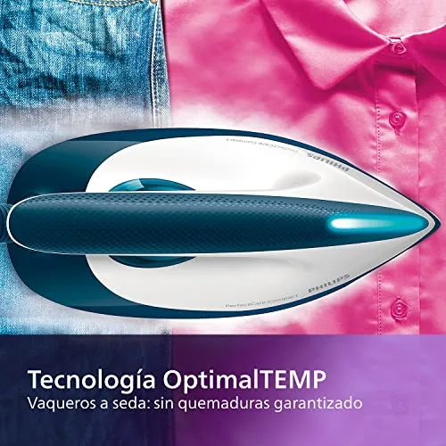 PHILIPS ▫️ PerfectCare - Ferro de engomar compacto OptimalTEMP, 400 g de vapor, azul 5