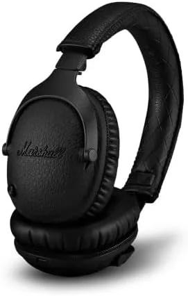 Marshall Monitor II Auscultadores sem fios Bluetooth com cancelamento ativo de ruído, 30 h de autonomia da bateria, para trabalhar em casa, micro mãos-livres, preto