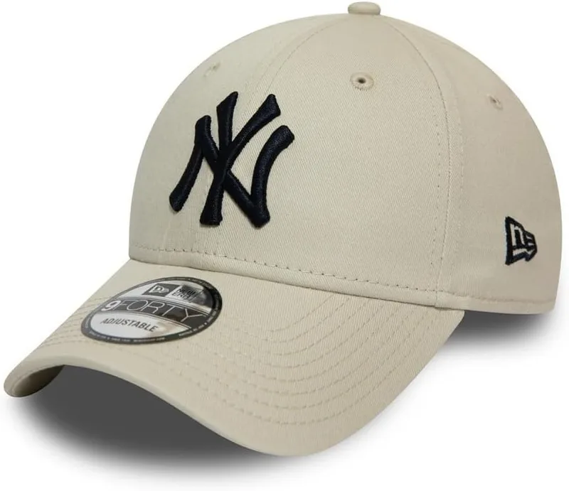 New Era ▫️ Boné 9Forty Yankees StrapbackEra para Mulher/Homem - Boné de basebol da MLB com fivela metálica, com pala para Verão/Inverno, Primavera, Verão, Outono e Inverno