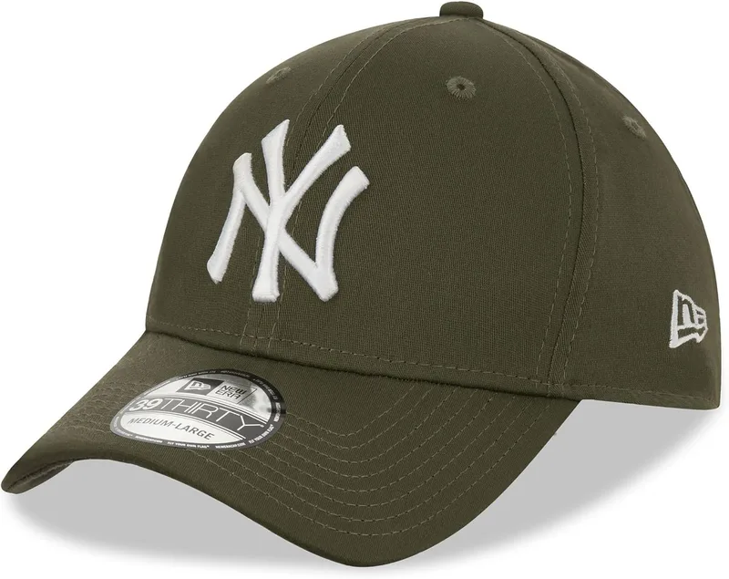 New Era ▫️ Boné 39Thirty League NY BasicEra para Mulher/Homem - Bonés dos Yankees com pala, com fecho atrás; Verão/Inverno; Primavera, Verão, Outono, Inverno