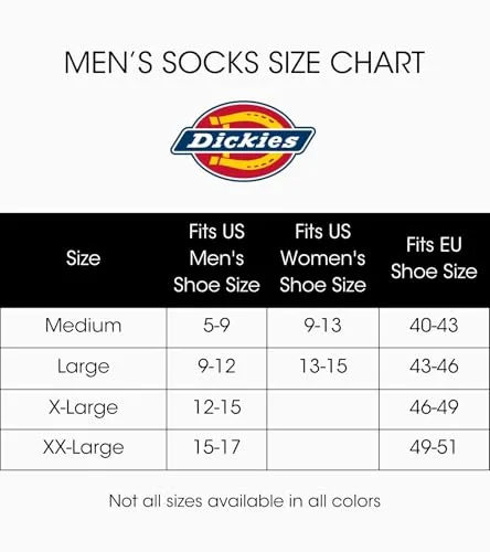 Dickies ▫️ Meias Dri-tech Moisture Control Max Full Cushion Crew, disponíveis nos tamanhos M-XL (6, 12 pares) Meias casuais para homem (embalagem de 6) 4