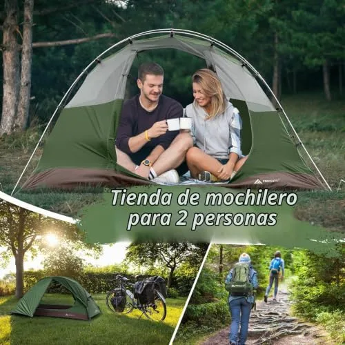 Forceatt ▫️ Tenda Tenda para 2-3 Pessoas, Tenda Ultraleve para 3-4 Estações, Resistente à Água e ao Vento, Fácil de Montar, Adequada para Viagens, Acampamento e Caminhadas. 6