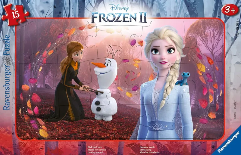 Ravensburger - Puzzle para crianças - Puzzle de 15 peças com moldura - Olhando para o futuro - Frozen 2 - Idade 3+ - 05099