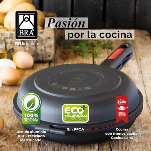 BRA ▫️ Dupla Premiere | Frigideira dupla para tortilha de batata, 20 cm 6