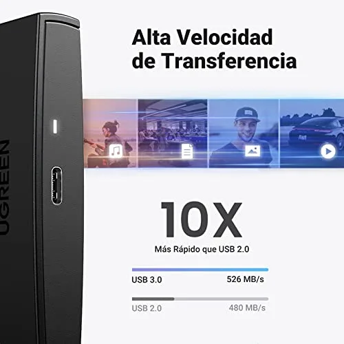 UGREEN ▫️ Caixa para disco rígido de 2,5" com USB-C e UASP a 6 Gbps 2