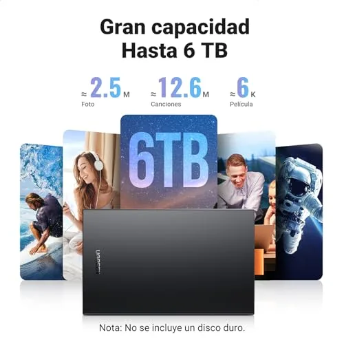 UGREEN ▫️ Caixa para disco rígido de 2,5" com USB-C e UASP a 6 Gbps 3