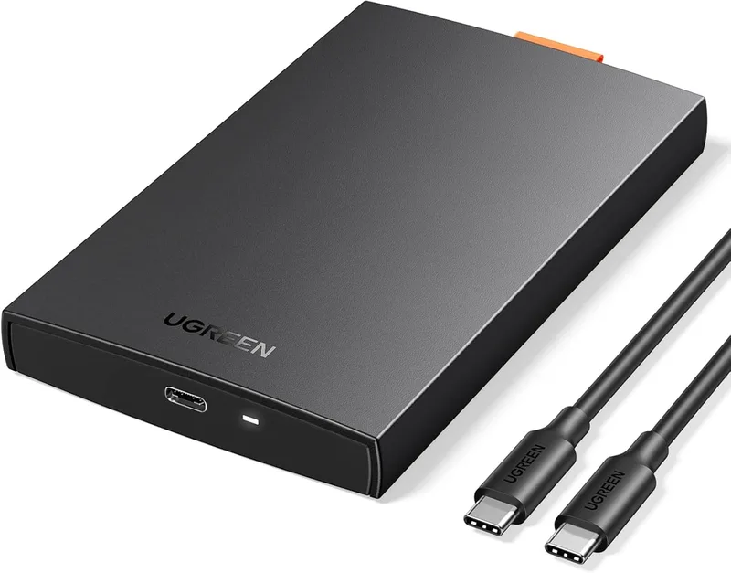 UGREEN ▫️ Caixa para disco rígido de 2,5" com USB-C e UASP a 6 Gbps