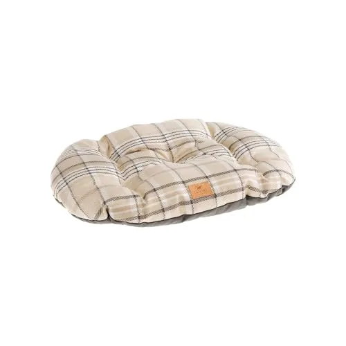 Ferplast ▫️ Almofada Acolchoada para Cães e Gatos Scott 45/2, Dupla Face, Padrão Escocês, Veludo Macio, Lavável, Castanho, XS 6