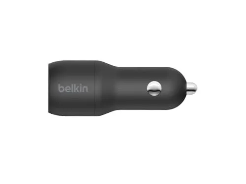 Belkin ▫️ Carregador de parede USB duplo de 24 W Boost Charge + cabo USB-A para USB-C (adaptador duplo USB-A para Pixel, iPad Pro, Nintendo Switch e dispositivos Samsung, entre outros) 6