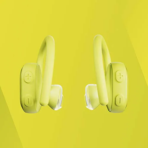 Skullcandy ▫️ Auscultadores desportivos sem fios Push Ultra True com ligação Bluetooth, resistência ao suor e à água (IP67), até 40 horas de autonomia total, cor amarelo elétrico. 5