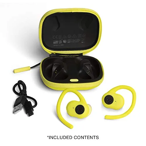 Skullcandy ▫️ Auscultadores desportivos sem fios Push Ultra True com ligação Bluetooth, resistência ao suor e à água (IP67), até 40 horas de autonomia total, cor amarelo elétrico. 6