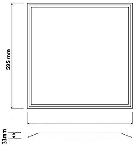 MUNDDY ▫️ ® - Conjunto de 10 painéis LED 60 x 60 cm, 50 W, Branco Frio 6500 K, 6500 lúmenes reais, 595 x 595 x 33 mm,Driver incluído, embutível em teto modular, envio urgente a partir de Madrid 3