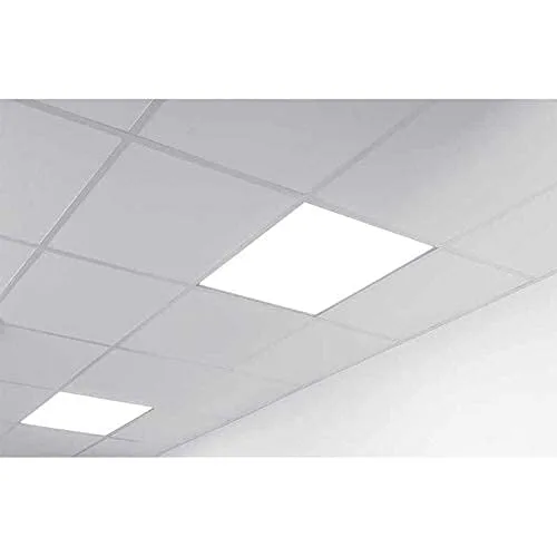MUNDDY ▫️ ® - Conjunto de 10 painéis LED 60 x 60 cm, 50 W, Branco Frio 6500 K, 6500 lúmenes reais, 595 x 595 x 33 mm,Driver incluído, embutível em teto modular, envio urgente a partir de Madrid 7