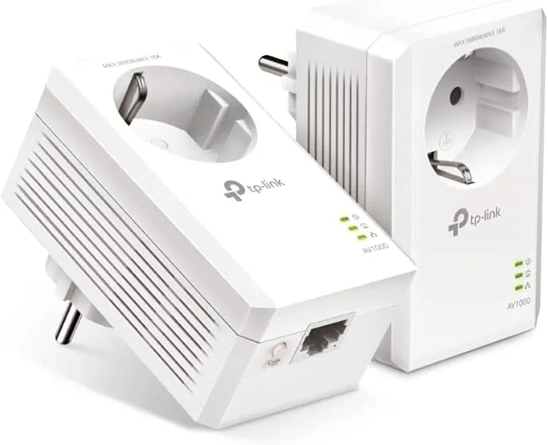TP-Link ▫️ TL-PA7017P Gigabit Powerline AV1000, Kit inicial, Sem WiFi, 1 porta Gigabit, Super Power Saver, Branco