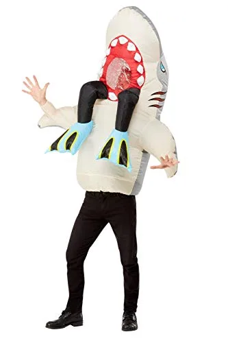 Smiffy's ▫️ Smiffys: Fato insuflável de tubarão e mergulhador, Fato de uma só peça para o Halloween e o Carnaval 3